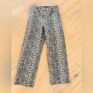 Leopard Print Wide Leg Jeans from JBD size 26